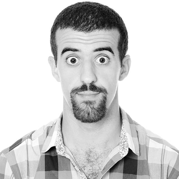 istock Young Man Portrait, Black and White 124015361