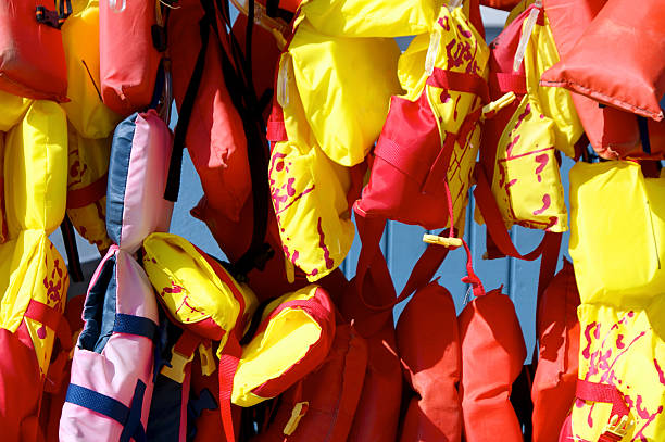 istock colorful life vests for boaters 124018673