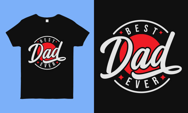 Best dad ever. Fathers day greeting. Modern typography circular design template Best dad ever. Fathers day greeting. Modern typography circular design template for sticker, poster, banner, gift card, t shirt, print, label, badge. Retro vintage style. best dad ever stock illustrations