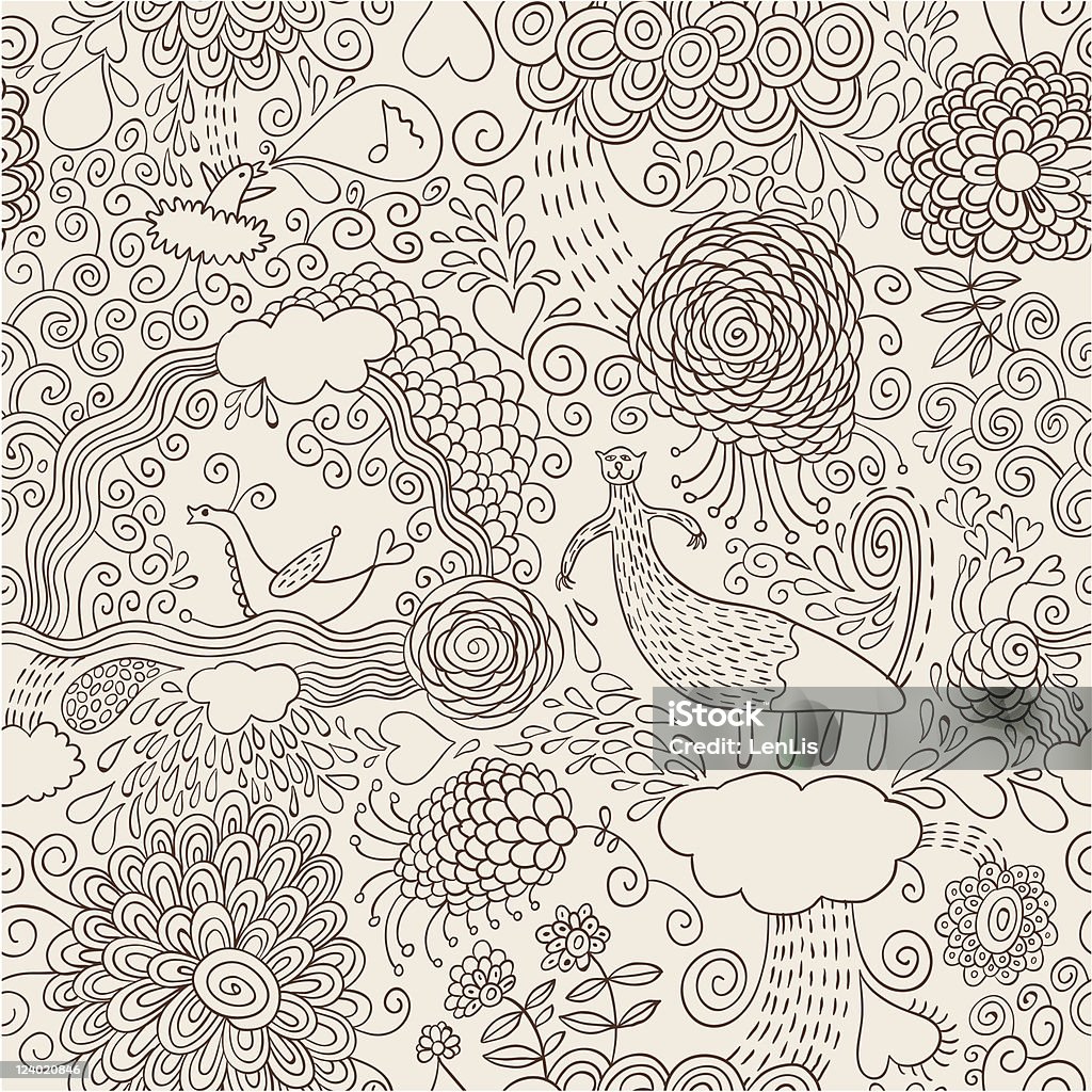 seamless background of hand drawn doodles hand drawn doodles Abstract stock vector