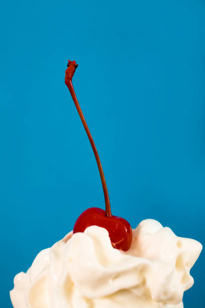 istock Dessert topping of coolwhip and cherry 124022204