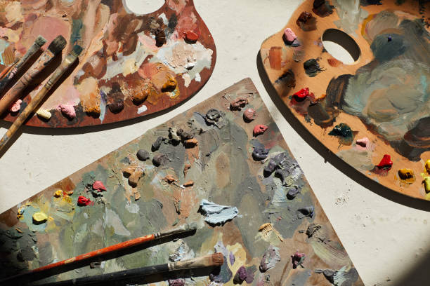 istock Background Image of Artists Palettes 1240227710