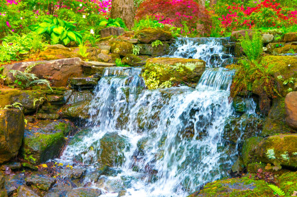 istock Waterfall & Spring Flowers--Gibson County Indiana 1240228276