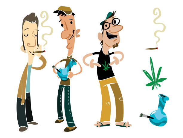 illustrazioni stock, clip art, cartoni animati e icone di tendenza di la vita è kush - narcotic teenager marijuana drug abuse