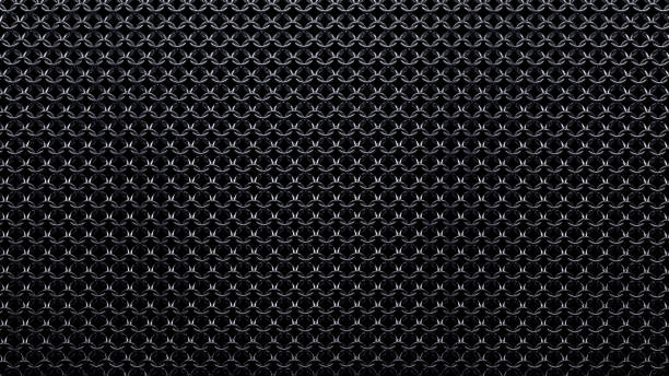 Part of a metal chain mail.