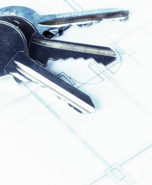 istock Keys on a building plan symbolize real estate and home ownership 1240239420