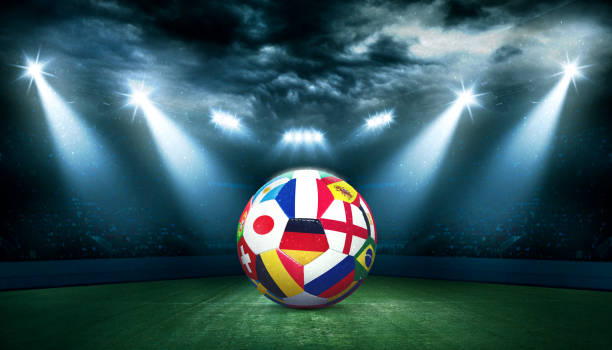 istock Soccer stadium arena with natural green grass 1240277273