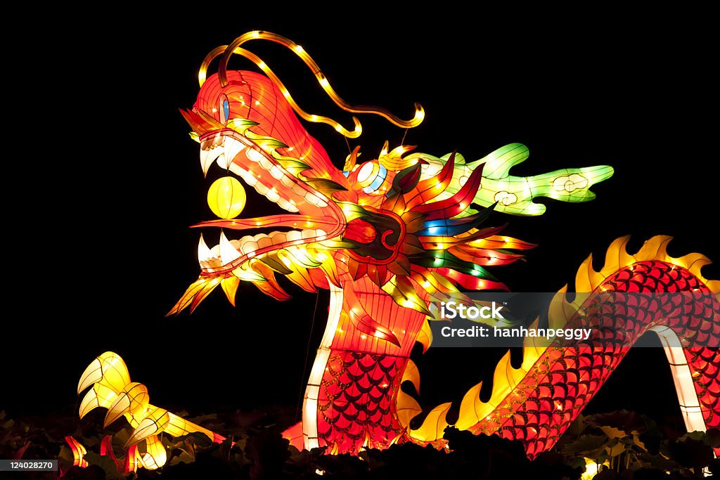 Dragón de las linternas chino - Foto de stock de Asia del Este libre de derechos