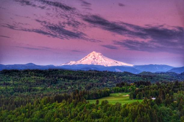 istock Sunset at Jonsrud viewpoint with Mt Hood as background 1240327780