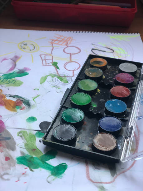 istock kid watercolor painting 1240333313