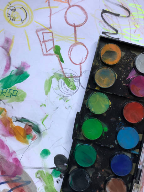 istock kid watercolor painting 1240336017