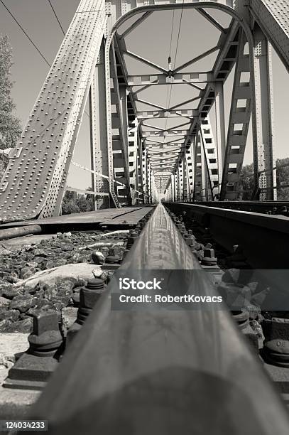 Железнодорожный Мост — стоковые фотографии и другие картинки Поезд - Поезд, Чёрно-белый, Без людей