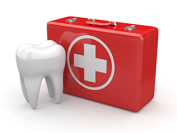 istock Stomatology. Tooth and Medical Kit. 124034368