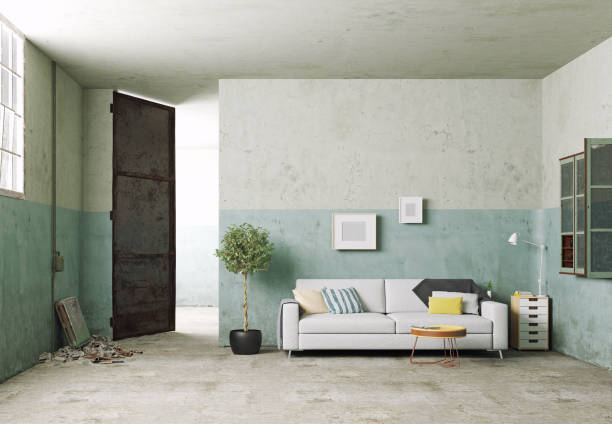 istock sofa in the old room. 1240384551