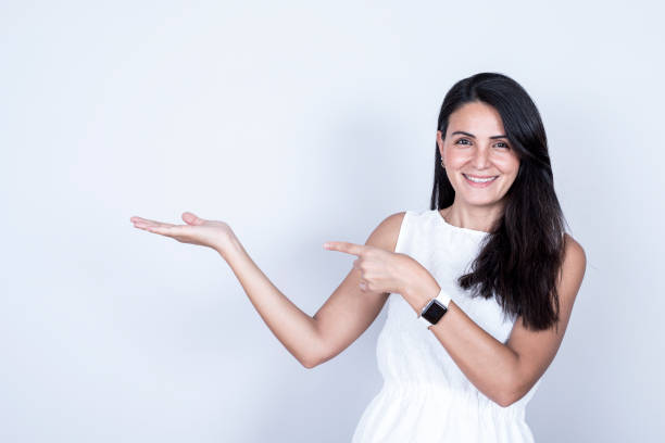 istock young businesswoman showing up 1240403318