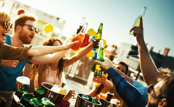 istock Rooftop party on a summer afternoon. 1240414832