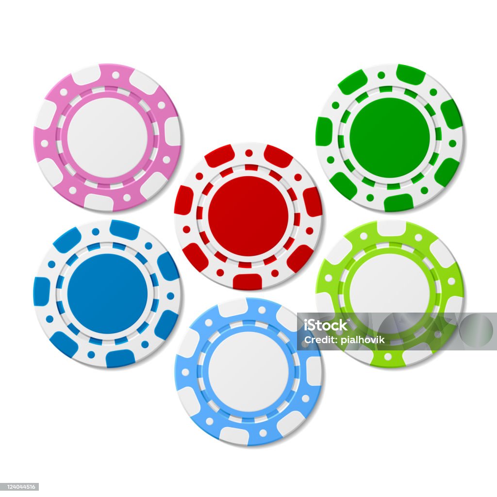 Jetons de Poker - clipart vectoriel de Chance libre de droits