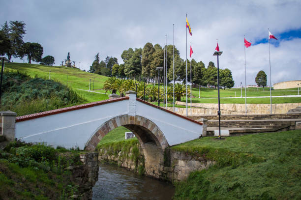 image of boyaca bridge over the river image of boyaca bridge over the river boyacá department photos stock pictures, royalty-free photos & images