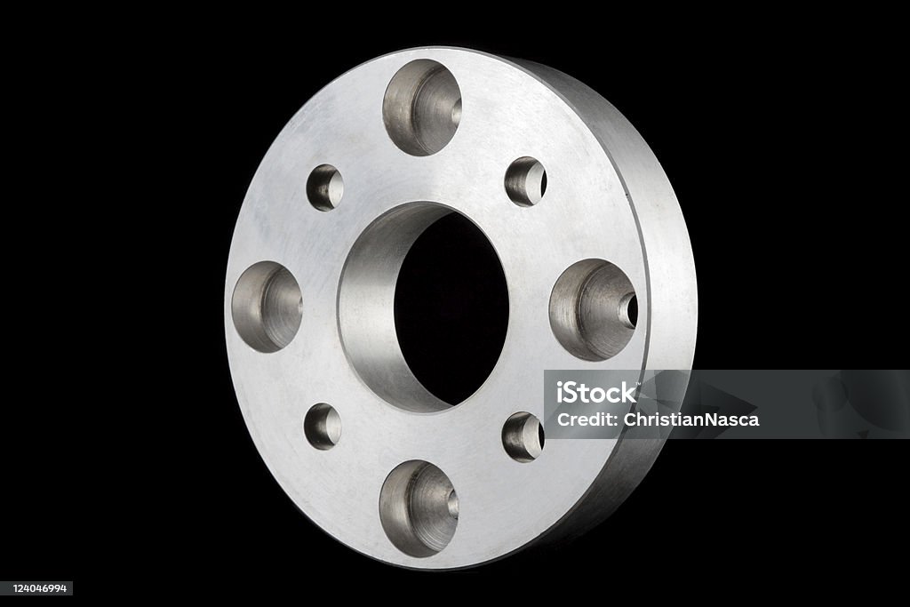 Flanges (máquina parte) 3D isometric view - Foto de stock de Círculo royalty-free