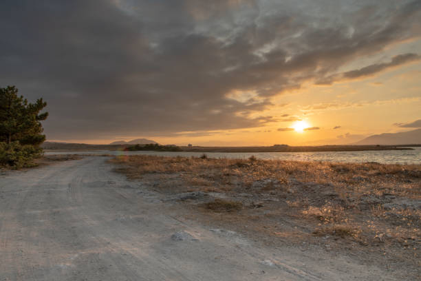 istock Country road near Sevan Lake in Armenia 1240473404