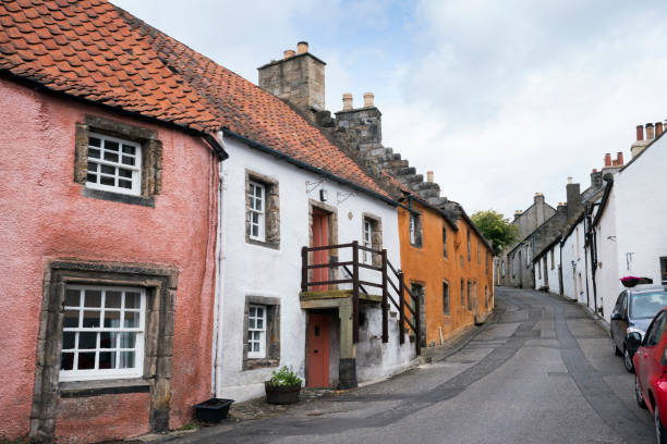 istock Road through Culross village, Scotland 1240490946
