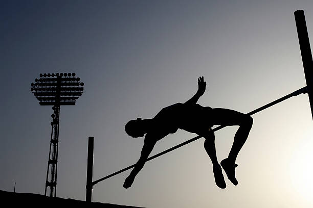 athlete Athlete compete in paul vault high jump stock pictures, royalty-free photos & images