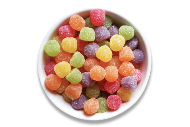 istock sugar jelly beans. Isolated on white background. 1240581229