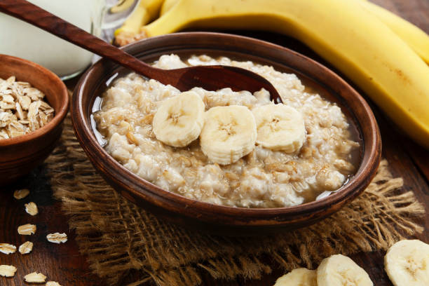 istock Porridge with bananas and honey 1240648480
