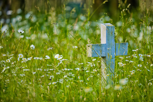 Rural cemetery on Vancouver Island, British Columbia