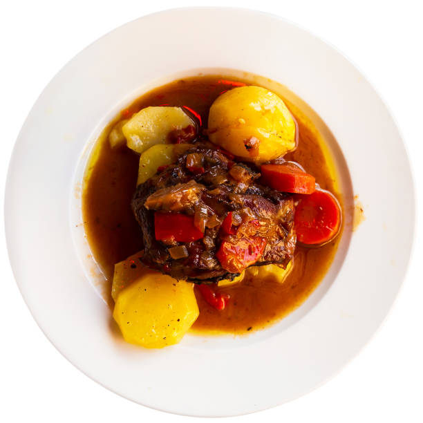 istock Baked lamb shoulder with vegetables 1240667933