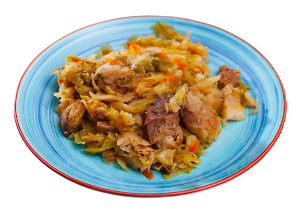 istock Stew of cabbage with pork 1240668222