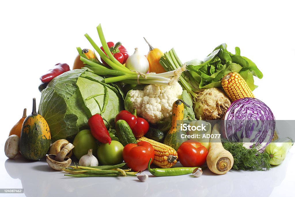 Fresh vegetables Autumn fresh and colorful vegetables isolated Autumn Stock Photo