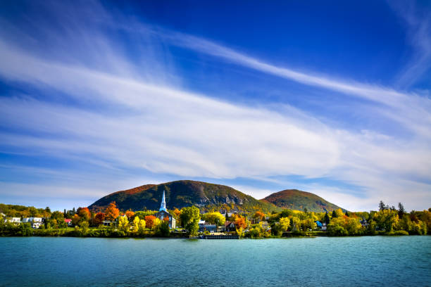 istock Mont-Saint-Hilaire Quebec mountain in autumn 1240905566