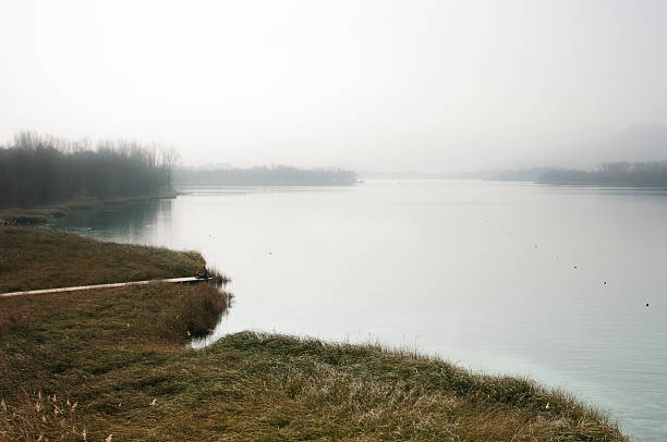 Lanscape em Banyoles, Girona - fotografia de stock