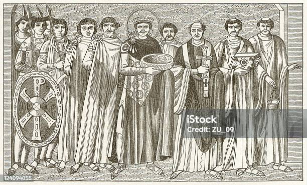 Justinien Et Maximianus Vecteurs libres de droits et plus d'images vectorielles de Byzantin - Byzantin, Empereur, Estampe japonaise