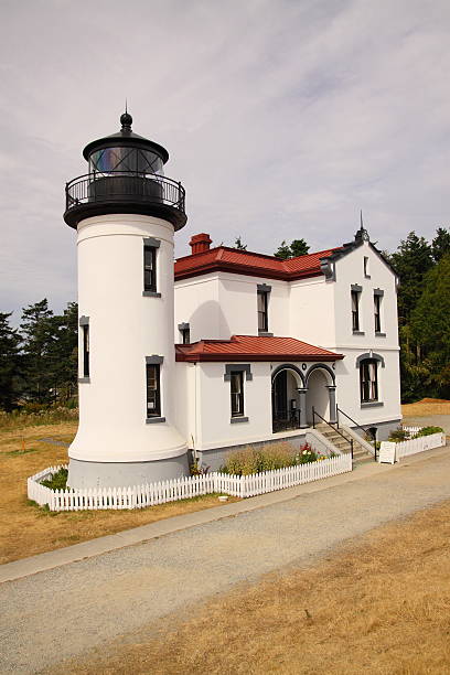 admiralty head lighthouse fort casey stock photo
