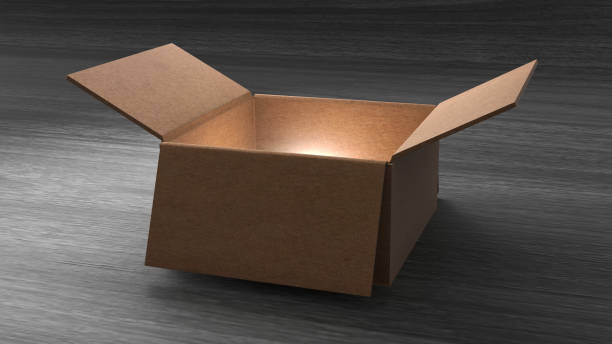 istock the brown paper boxes on black background 1240971545
