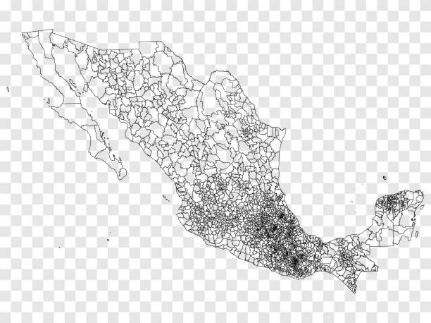 Blank Map Of Mexico High Quality Map Mexico With Municipalities On Blank Map Of Mexico High Quality Map Mexico With Municipalities On Transparent Background 