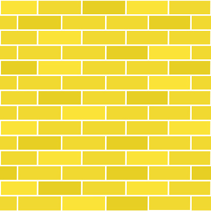 Yellow brick seamless pattern background.