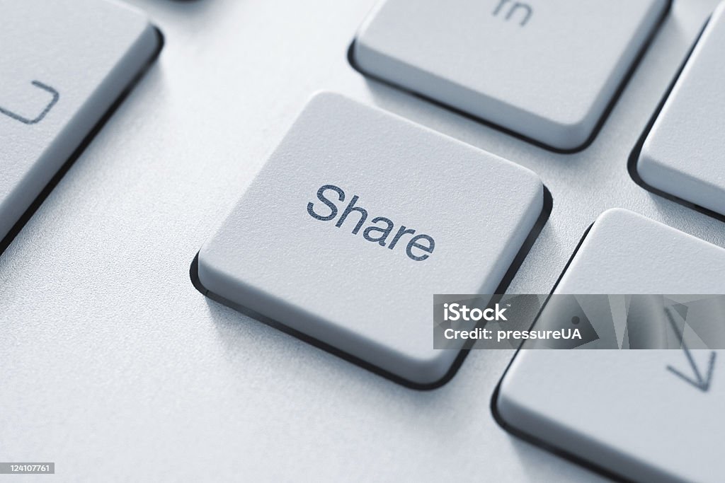 Share Key Share button on the keyboard. Toned Image. Accessibility Stock Photo