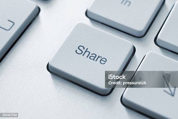 Share Key Stock Photo - Download Image Now - Accessibility, Blogging, Close-up