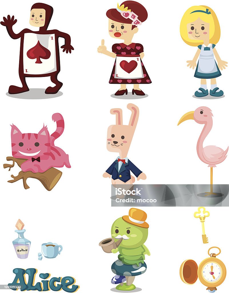 cartoon Alice in Wonderland Alice in Wonderland - Fictional Character stock vector