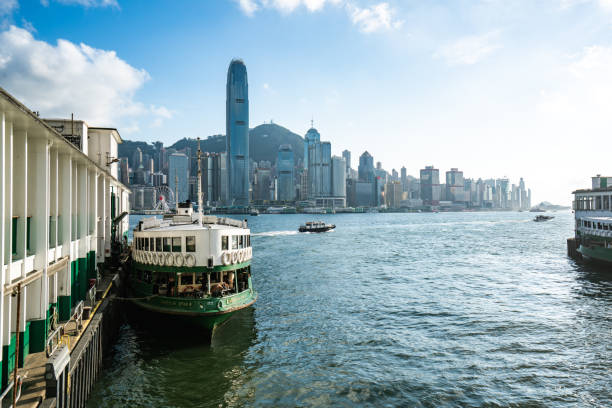 istock Hong Kong Skyline in sunset 1241108597