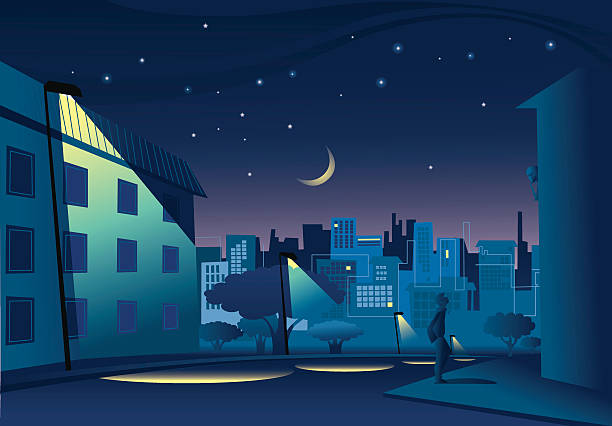 Nuit en ville - Illustration vectorielle