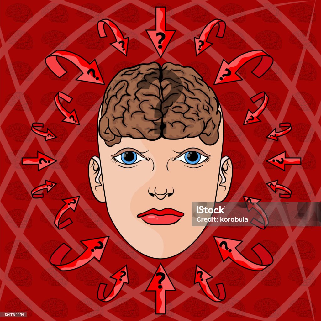 Addressing The Issue Vector Concept Of Addressing Issues In Womens Head Vector Stock Illustration ...