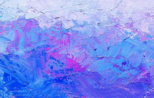 абстрактная текстура масляной краски на холсте, фон - нефтяная краска стоковые фото и изображения