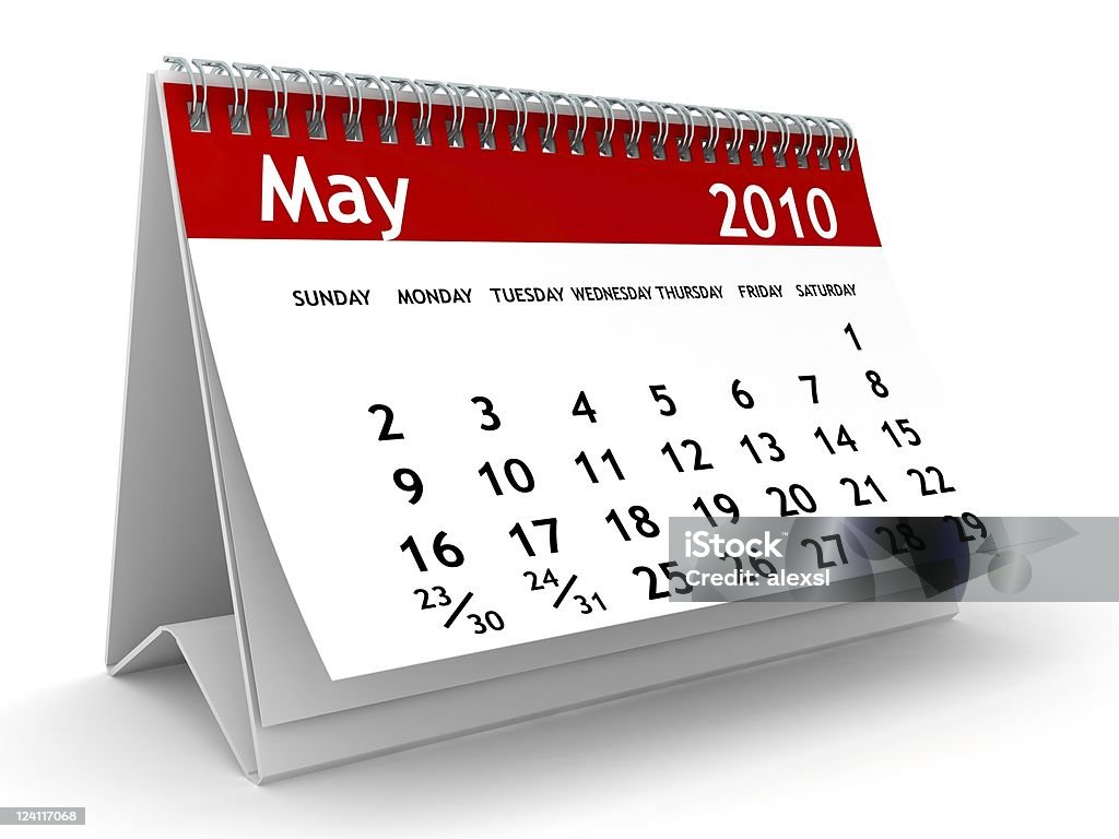Série de maio de 2010-calendário - Foto de stock de 2010 royalty-free