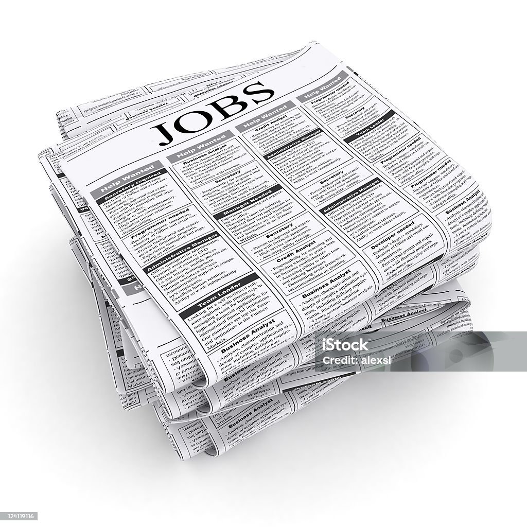 Listagens de empregos - Foto de stock de Jornal royalty-free