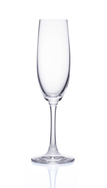 istock champagne glass placed on a white background 1241221968