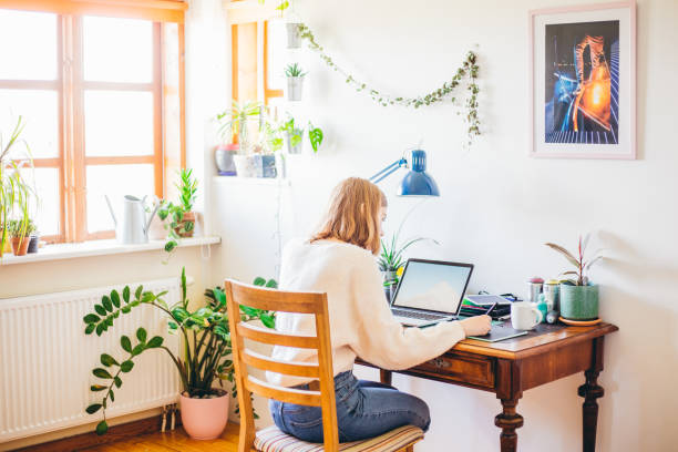 istock Young digital artist working from home 1241228199